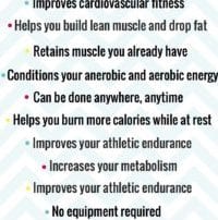 Bulleted list of benefits HIIT underlined with yellow