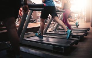 People running on treadmills