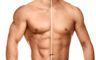 Comparison of bodybuilding progress.